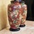 Vintage Burgundy Floral Chinoiserie Ceramic Ginger Jar Table Lamps With Shades - Pair For Sale - Image 9 of 18