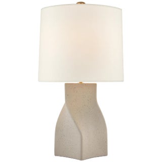 AERIN for Visual Comfort Signature Claribel Large Table Lamp in Canyon Gray with Linen Shade For Sale