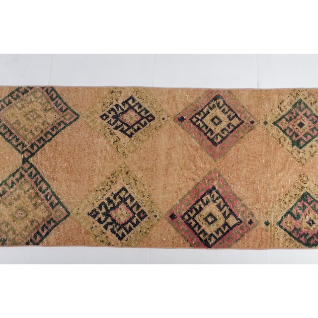 Mid 20th Century Oushak Turkish Anatolian Hallway Runner For Sale - Image 9 of 11