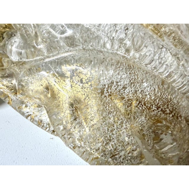 Large Vintage Murano Glass and Gold Leaf Wall Light from Barovier & Toso, Italy, 1940s For Sale - Image 9 of 16