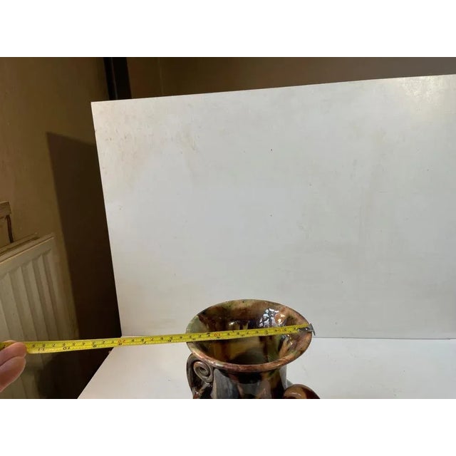 Ceramic Art Deco Camouflage Glaze Ceramic Vase by Michael Andersen & Son., 1920s For Sale - Image 7 of 8