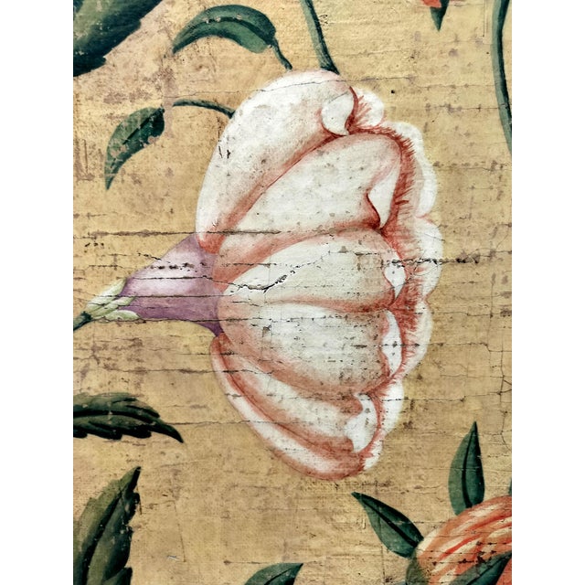 Large Jacques Lamy Fresco Technique Painting of Birds and Flowers For Sale In Dallas - Image 6 of 8