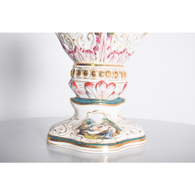 Amphora Shaped Polychrome Pottery Jar, 1950s For Sale - Image 10 of 13