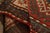 Red Hand-Knotted Antique Kasai Rug Red Orange and Beige Geometric Tribal Pattern For Sale - Image 8 of 8