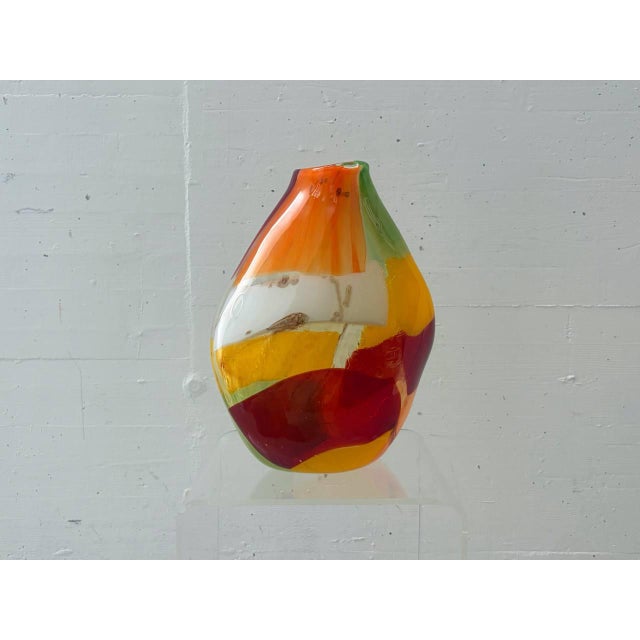 Green Studio Glass Vase fro Mdina Glass, Malta, 1970s For Sale - Image 8 of 17