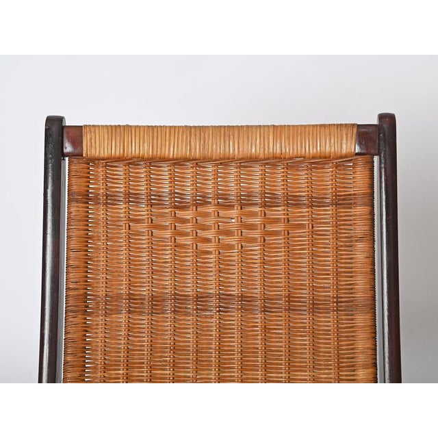 Metal Ninfea Hand-Woven Folding Chair attributed to Gio Ponti for Fratelli Reguitti, Italy, 1950s For Sale - Image 7 of 18
