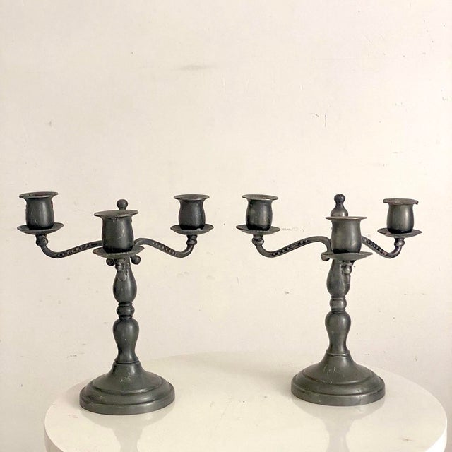 Tin Candlesticks, 1890s, Set of 2 For Sale - Image 10 of 10
