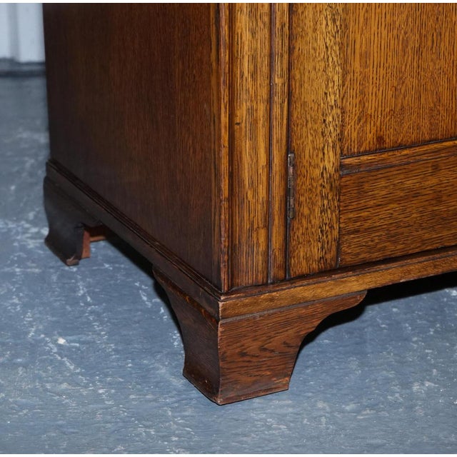 English Two Door Wardrobe in Oak For Sale - Image 17 of 18