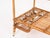 Gold Vintage Italian Rattan and Wicker Serving Bar Cart by Franco Albini, Italy, 1960s For Sale - Image 8 of 15