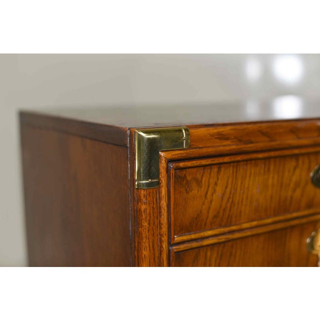 Wood 1970s Campaign Style 6 Drawer Sideboard by Lexington Furniture For Sale - Image 7 of 12