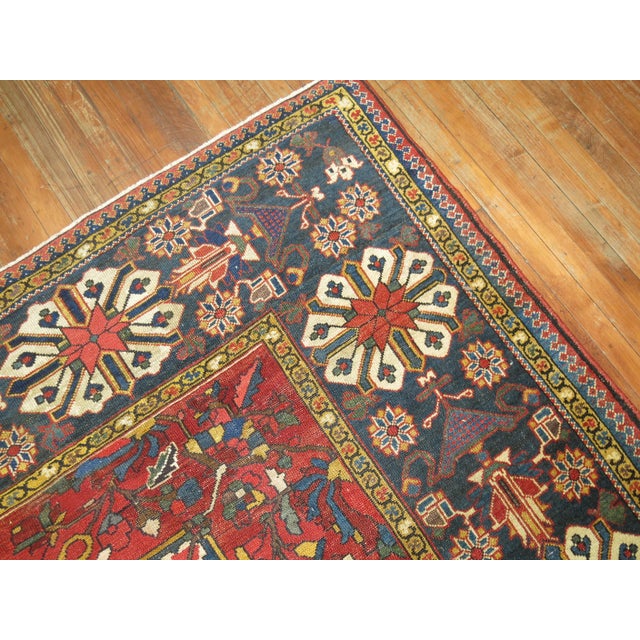 Persian Tribal Antique Bakhtiari Rug For Sale - Image 3 of 18