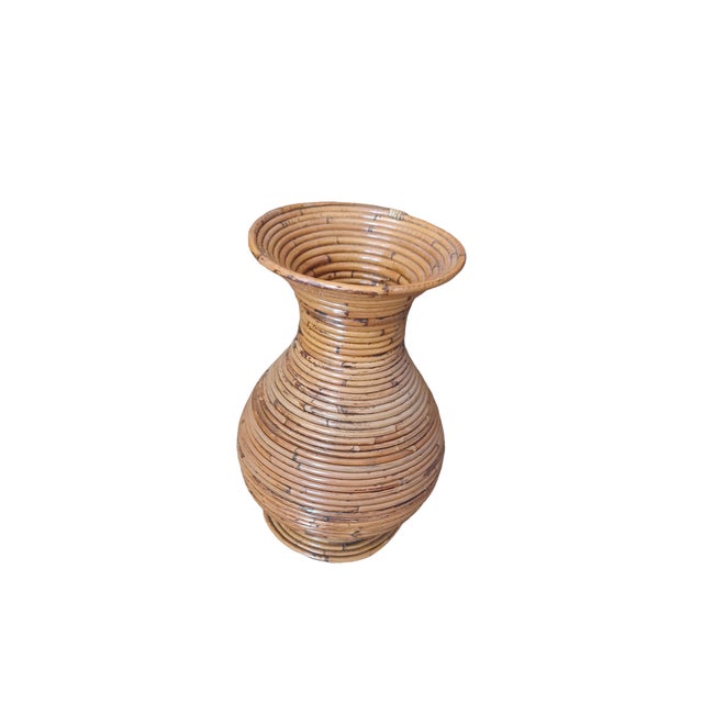 Vintage boho chic pencil reed vase. Great for a faux flower arrangement