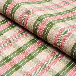 SAMPLE - Schumacher Fonda Fabric In Petal & Leaf For Sale