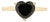 3.11 Carat Heart Shape Black Diamond Solitaire Ring Size 5 in 14k Gold For Sale
