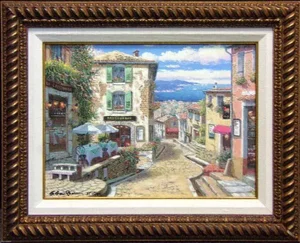 s.sam Park "Rendezvous in Nice"Hand-Embellished Giclee Treasures Suite II, Framed
