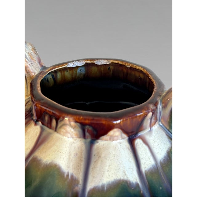Ceramic Art Deco Glazed Ceramic Vase by Thulin, Belgium, 1930s For Sale - Image 7 of 11