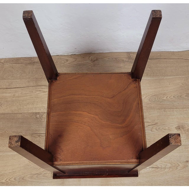 Mid-Century Bedside Table with Leather Top Lid, 1950 For Sale - Image 16 of 18