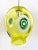 Bespoke Italian Organic Yellow Green White Tulip Murano Glass Pendant Light For Sale - Image 11 of 13