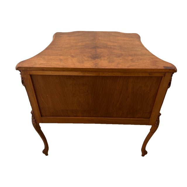 Vintage French Cabinet Side Table Hidden Bar Storage Solid Walnut Hand Carved For Sale In Palm Springs - Image 6 of 11
