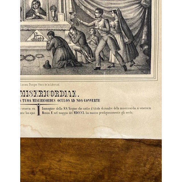 Virgin Mother of Mercy Venerated in Rimini, 1850, Lithograph For Sale - Image 7 of 9