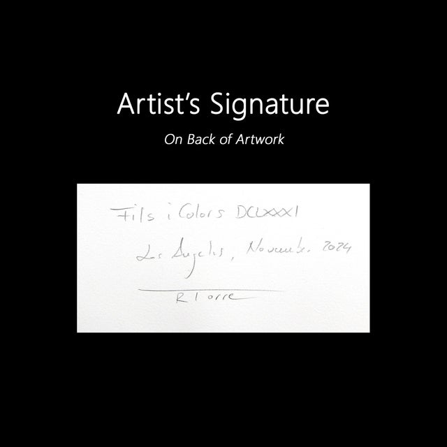 Fils I Colors DCLXXXI - Abstract Contemporary Colorful Textile Art on Paper Original Artwork by Raul De La Torre For Sale In Los Angeles - Image 6 of 6