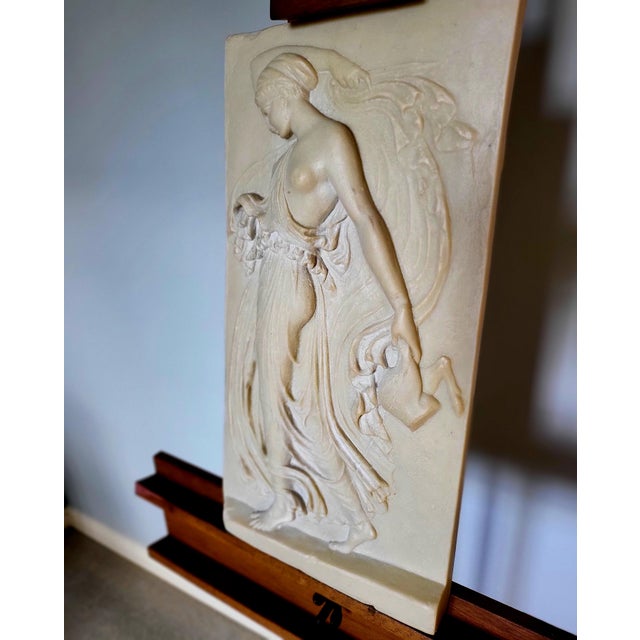 1980s Mid-Century Neo-Classical Nude Frenzied Maenad High-Relief Plaque, 1980s For Sale - Image 5 of 8