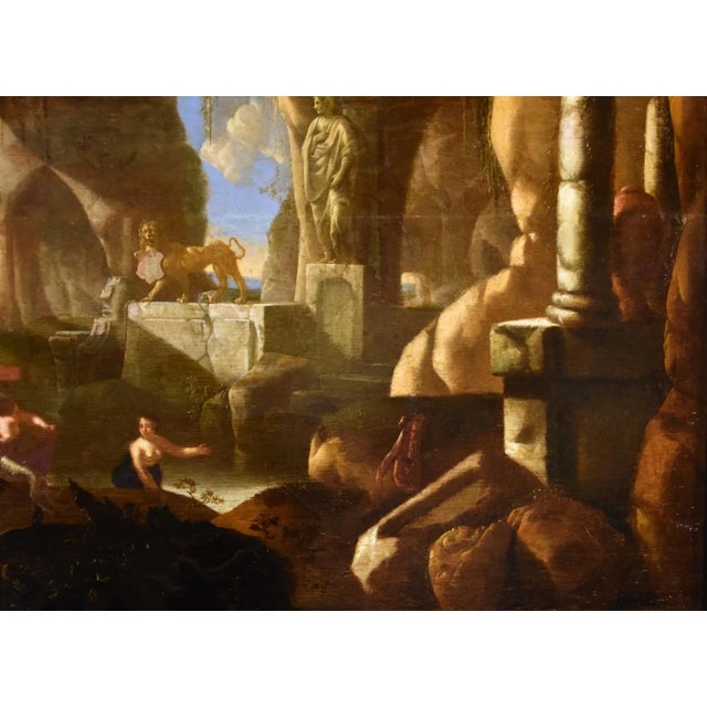 Jacques Muller, Diana and Nymphs, 1660, Oil on Panel, Framed For Sale - Image 9 of 15