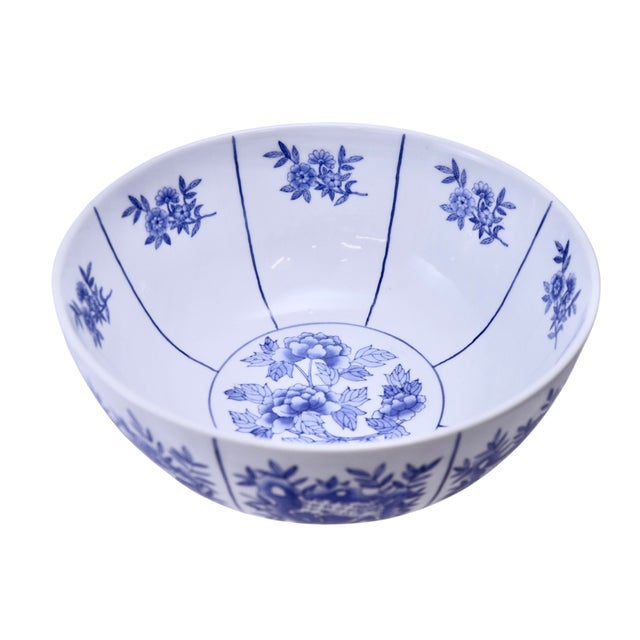 Chinoiserie Blue and White Chinoiserie Maitland-Smith 10" Bowl For Sale - Image 3 of 6