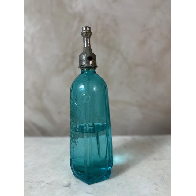 Blue Siphon Villars Les Dombes, 1890s For Sale - Image 8 of 10