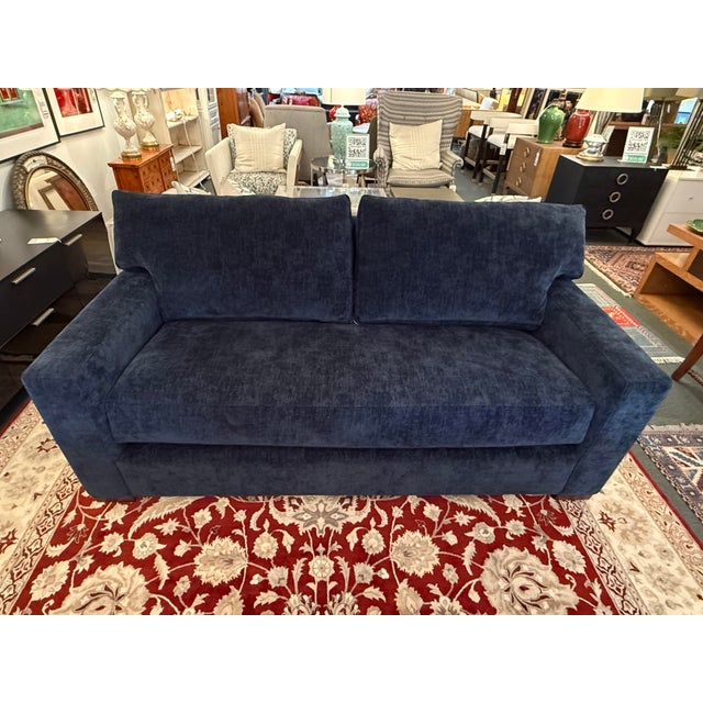Crate & Barrel Axis Sofa, Midnight Chenille For Sale In San Francisco - Image 6 of 11
