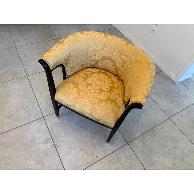 Wood Art Nouveau Upholstered Armchair For Sale - Image 7 of 12