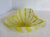 1950s 1950s Murano Hand Blown Art Glass Bowl Yellow Latticino Filigrana Dish For Sale - Image 5 of 9