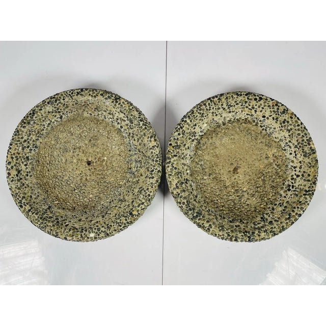Stunning pair of Pebble and concrete planters, well made and very heavy. These are a great architectural addition for any...