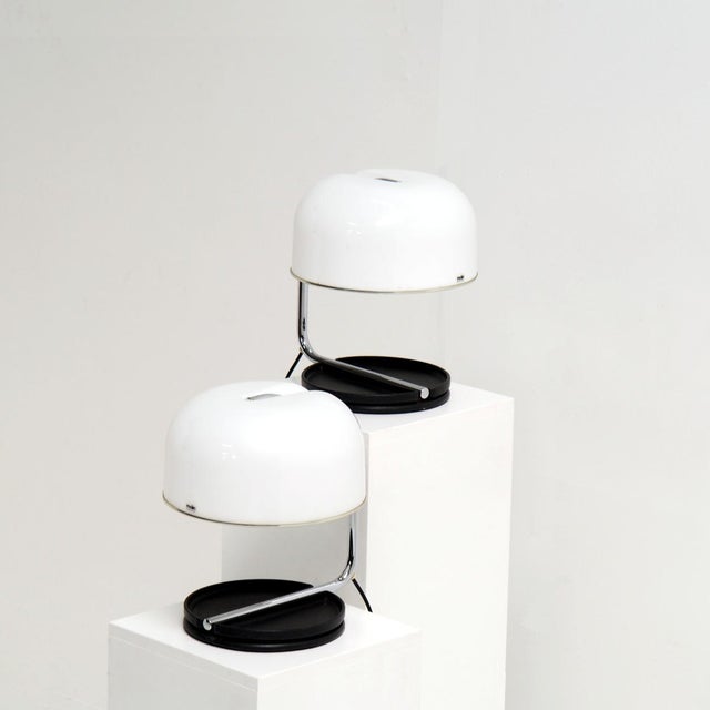 White Space Age Molin Model Gum Table Lamps, Italy, 1970s, Set of 2 For Sale - Image 8 of 14
