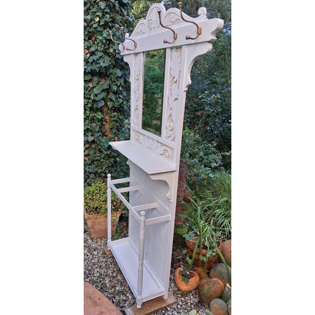 Antique Art Nouveau Hallway Wardrobe in Oak, 1890s For Sale - Image 3 of 18