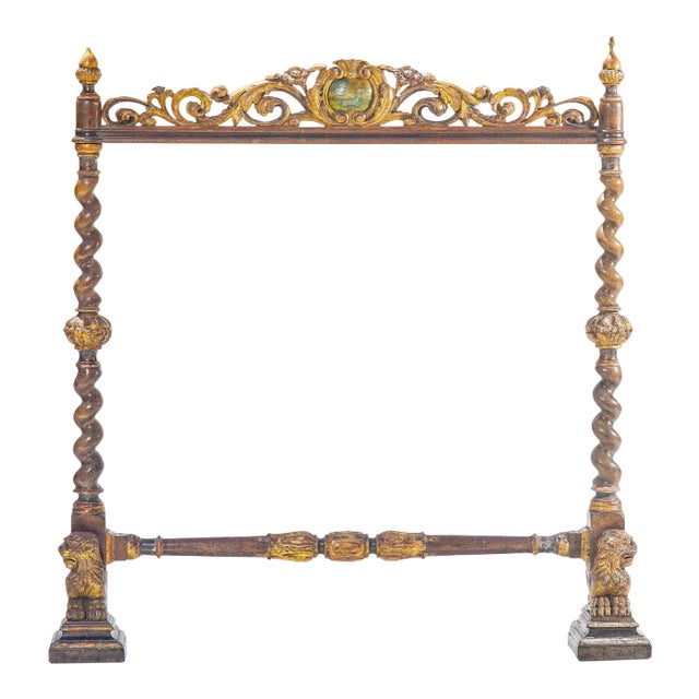 19th C. Italian Polychromed Fireplace Surround For Sale