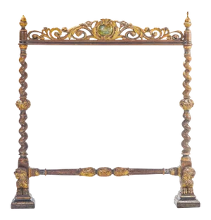 19th C. Italian Polychromed Fireplace Surround