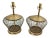 Brass Wired Table Lamps - A Pair For Sale