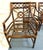 McGuire Vintage McGuire Inspired Target Back Style Bamboo and Rawhide Wrapped Arm Chairs With Cushions- Set of 4 For Sale - Image 4 of 18
