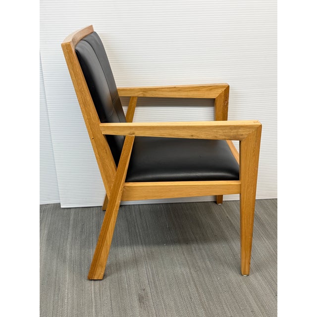 Contemporary Maria Yee Merced Leather Arm Chair For Sale - Image 3 of 10