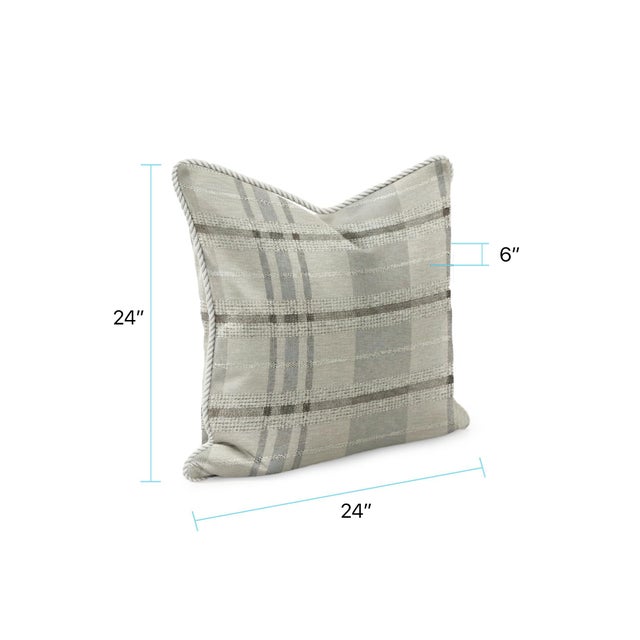 Textile Roper Natural Down Filled 24x24 Pillow For Sale - Image 7 of 9