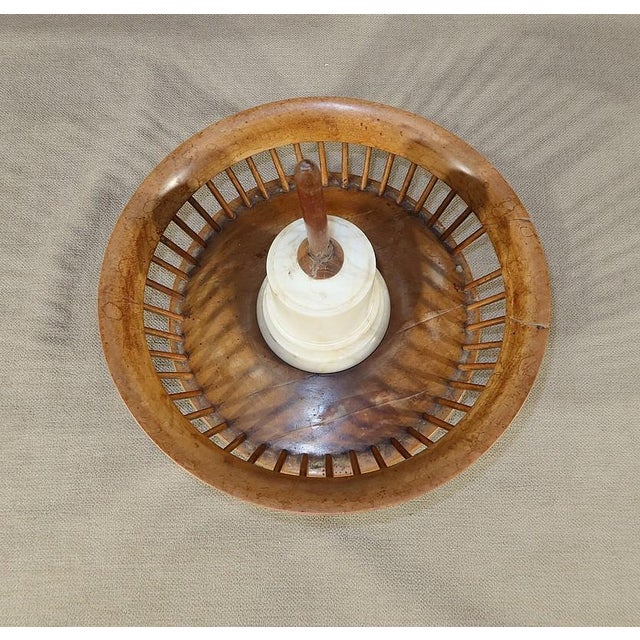 Small Wooden and Alabaster Woolen Reel For Sale - Image 10 of 17