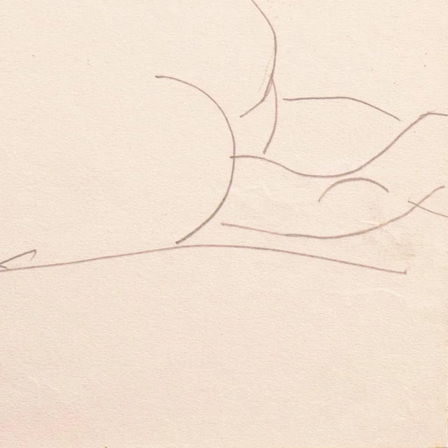 Victor Di Gesu 'Reclining Nude' by Victor Di Gesu, Paris, Louvre, Académie Chaumière Et Etrangères, Los Angeles County Museum of Art, San Francisco Art Association For Sale - Image 4 of 8