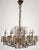 Brass Lead Crystal 24k Gold Plated Seven Light Chandelier from Sölken Leuchten, 1970s For Sale - Image 6 of 10