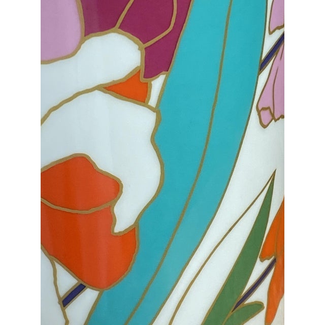 Ceramic Porcelain Vase with Floral Decoration by Wolf Bauer for Rosenthal, 1970s For Sale - Image 7 of 15