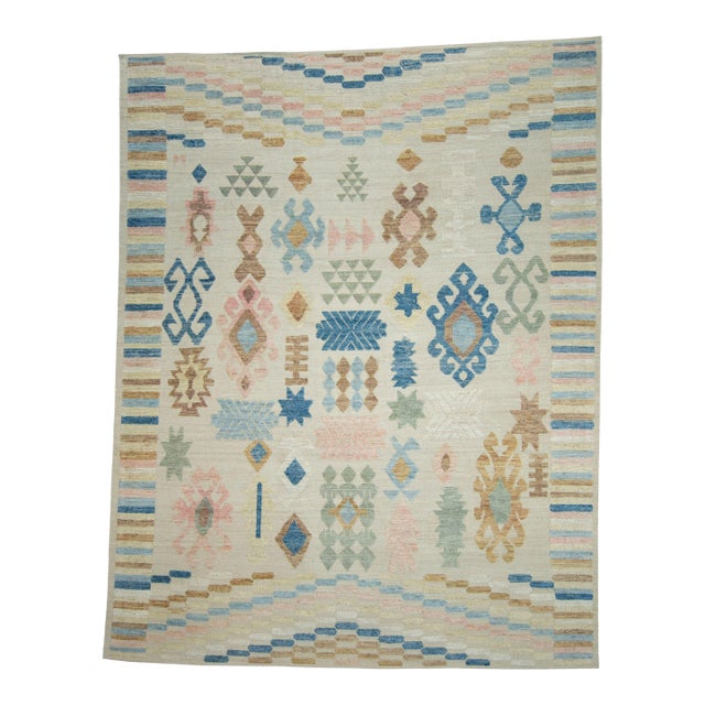Turkish Kilim Oriental Handmade Flatweave 10'8" x 13'7" #18612 For Sale