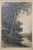 Late 19th Century Antique Hendrik Dirk Kruseman Van Elten Signed Tree Pond Landscape Etching 25" For Sale - Image 5 of 11