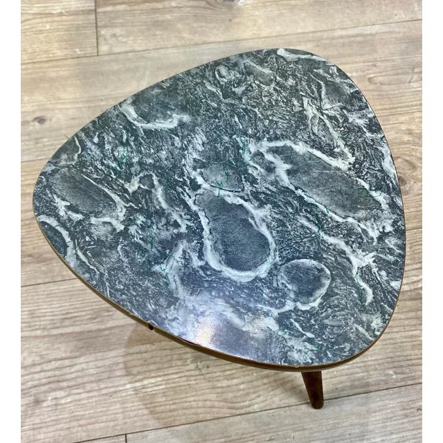 Mid-Century Modern Vintage German 3 Legged Side Table For Sale - Image 3 of 7
