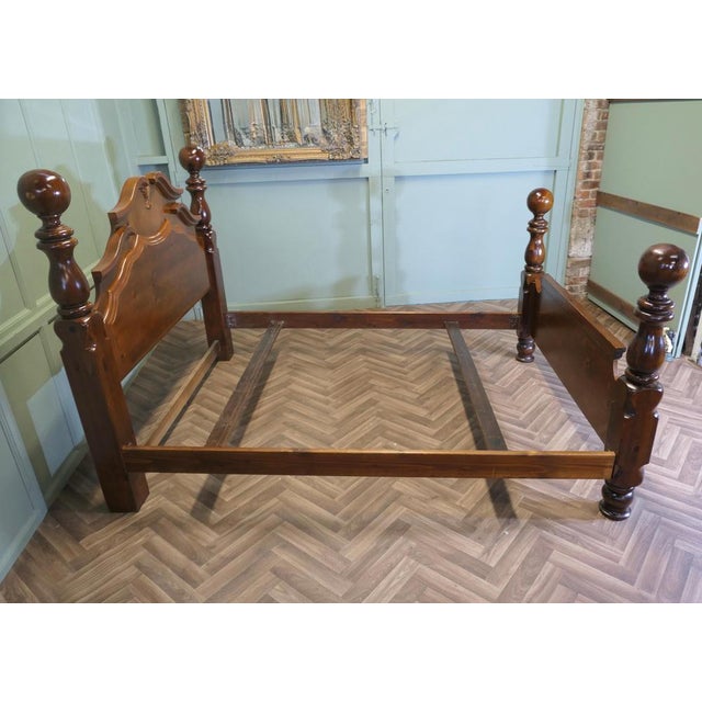 Wood Chunky Pine King Size Double Bed, 1960 For Sale - Image 7 of 9