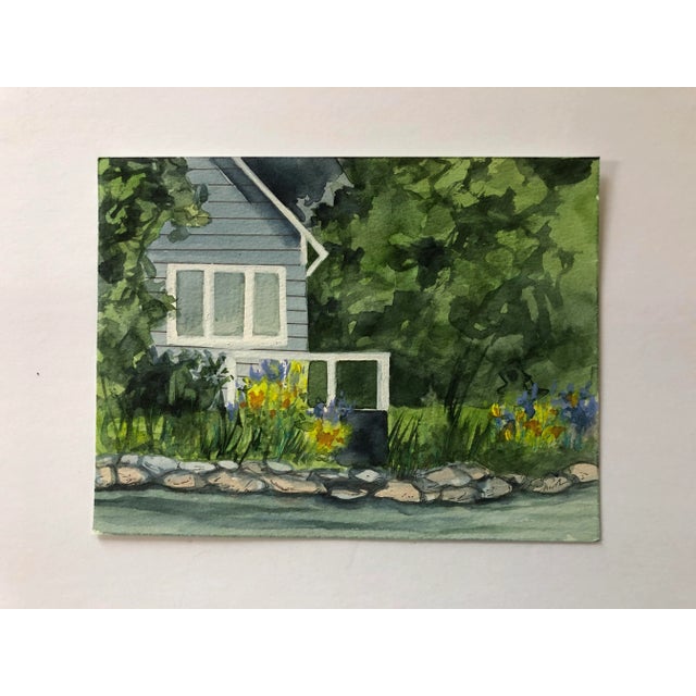 Nancy Smith Original Watercolor “House by the Water” For Sale - Image 4 of 4